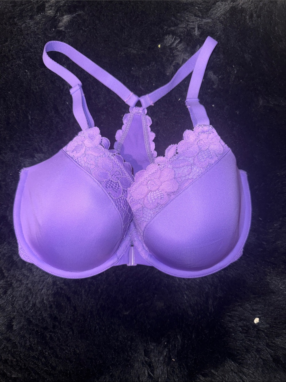 Bare Necessities Passion Purple Racerback Front-Closure Bra 32DDD